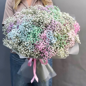 Букет "Леденец" из 25 радужных гипсофил  в Люберцах