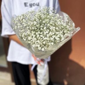 Букет из 5 белых гипсофил в Люберцах