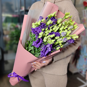 Букет из 7 фиолетовых эустом в Люберцах