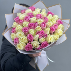 Букет из 51 розы микс  (40 см) в Люберцах