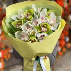 Букет "Бруклин" из орхидей и альстромерий в Люберцах