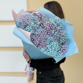Букет "Радуга" из 15 гипсофил в Люберцах