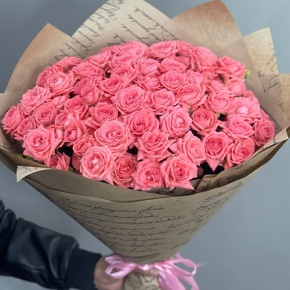 Букет из 15 кустовых коралловых роз (60 см) в Люберцах