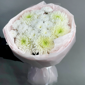 Букет из микса белых хризантем Магнум  в Люберцах