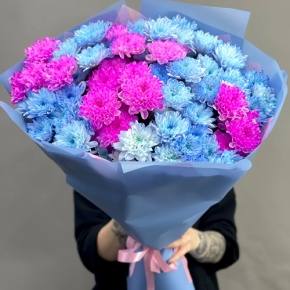 Букет "Матильда" из 15 кустовых хризантем в Люберцах