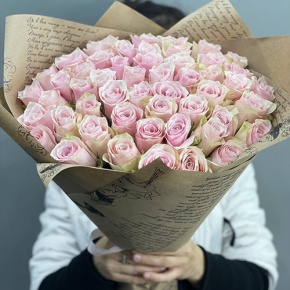 Букет из 51 пастельной розы (40 см) в Люберцах