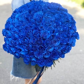 Букет из 125 синих роз Эквадор (60 см) в Люберцах