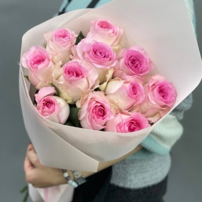 Букет из 11 пионовидных роз Эквадор (60см) в Люберцах