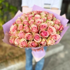 Букет 51 роза Бэлла Роса (40 см) в Люберцах