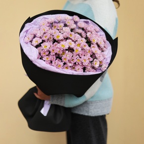 Стильный букет из 11 хризантем сантини в Люберцах