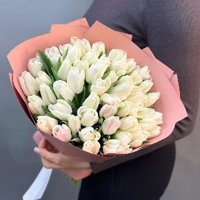 Букет из 49 белых тюльпанов в Люберцах