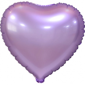 Сердце сиреневое фольгированный шар с гелием (45 см) в Люберцах
