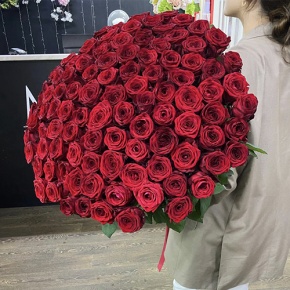Букет 101 красная роза (70 см) в Люберцах