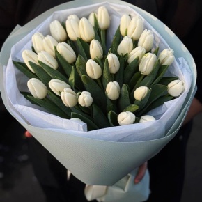 Букет из 31 белого тюльпана в Люберцах