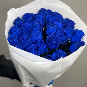 25 синих роз Эквадор (60 см) в Люберцах