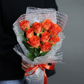 Букет из 9 Кенийских роз (40 см) в Люберцах