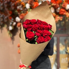 Букет 15 красных роз (80 см) в Люберцах