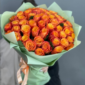 Букет из 71 огненной розы (40 см) в Люберцах
