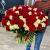 Букет 151 роза красный и белый микс (60 см) в Люберцах
