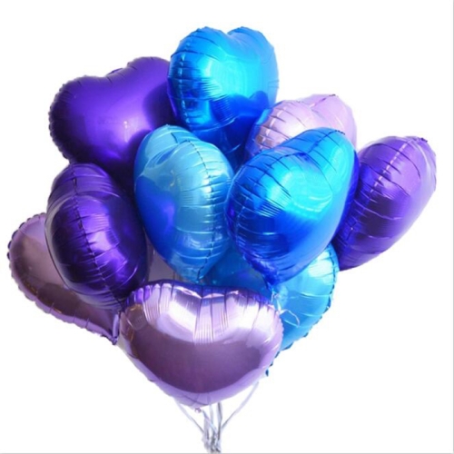 Сердце фиолетовое фольгированный шар с гелием (45 см) в Люберцах