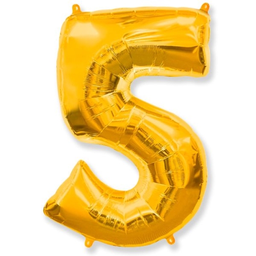 Шар гелиевый цифра 5 (40х102 см) в Люберцах