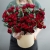 Композиция в шляпной коробке "Амур" из кустовых пионовидных роз в Люберцах Композиция в шляпной коробке "Амур" из кустовых пионовидных роз в Люберцах