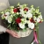 Композиция в корзине "Стелла" из роз, эустом и альстромерий в Люберцах