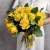 Букет из 25 лимонных роз с рускусом (40 см) в Люберцах