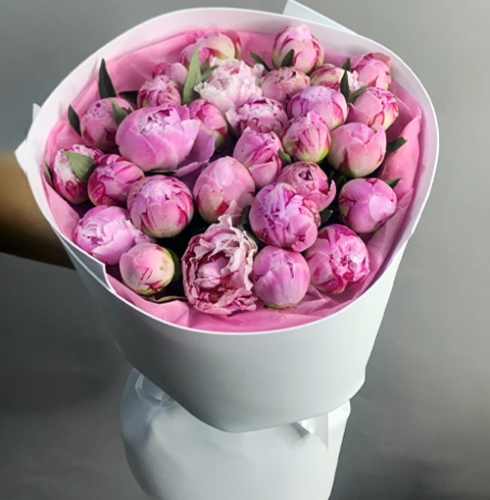 Букет из 29 пионов Сара Бернар в Люберцах