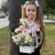 Композиция с георгинами на 1 сентября в белом ящике в Люберцах