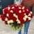 Букет 151 роза красный и белый микс (60 см) в Люберцах