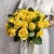 Букет из 25 лимонных роз с рускусом (40 см) в Люберцах