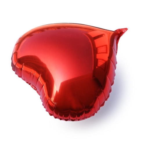 Сердце красное фольгированный шар с гелием (45 см) в Люберцах